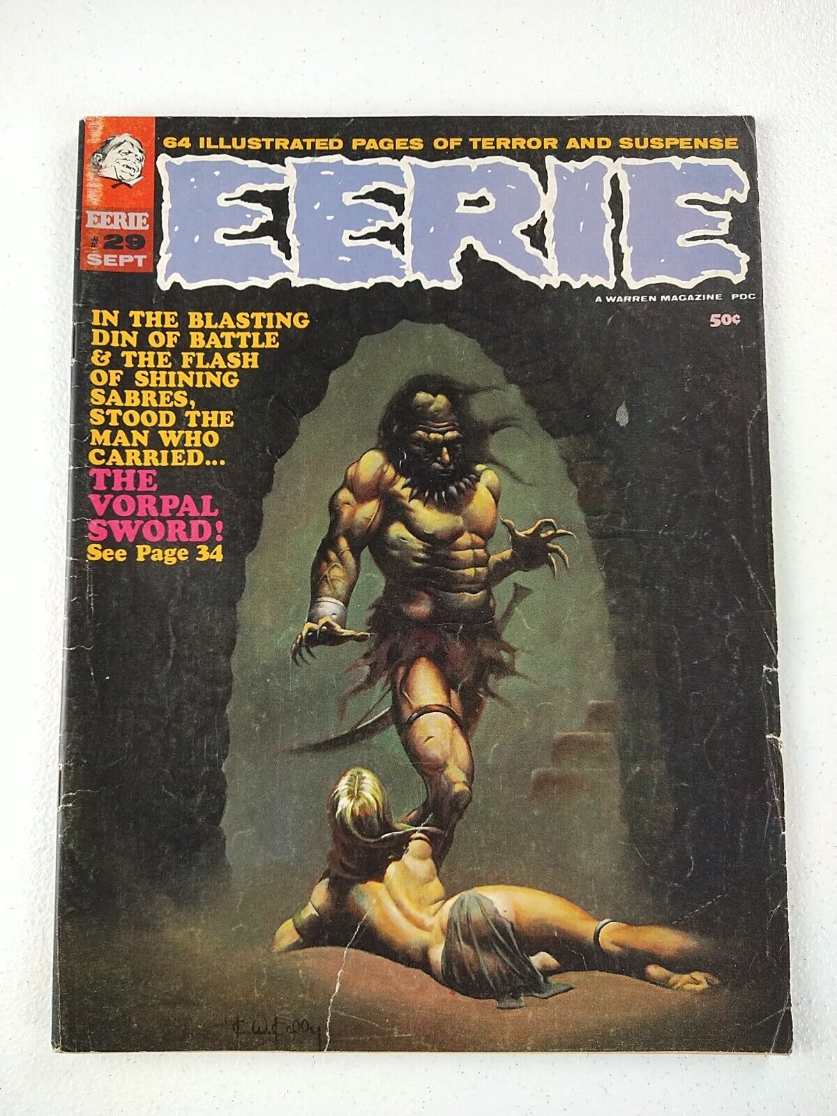 Eerie #29 The Vorpal Sword (1970 Warren) Comic Magazine Ken Kelly Fantasy Cover