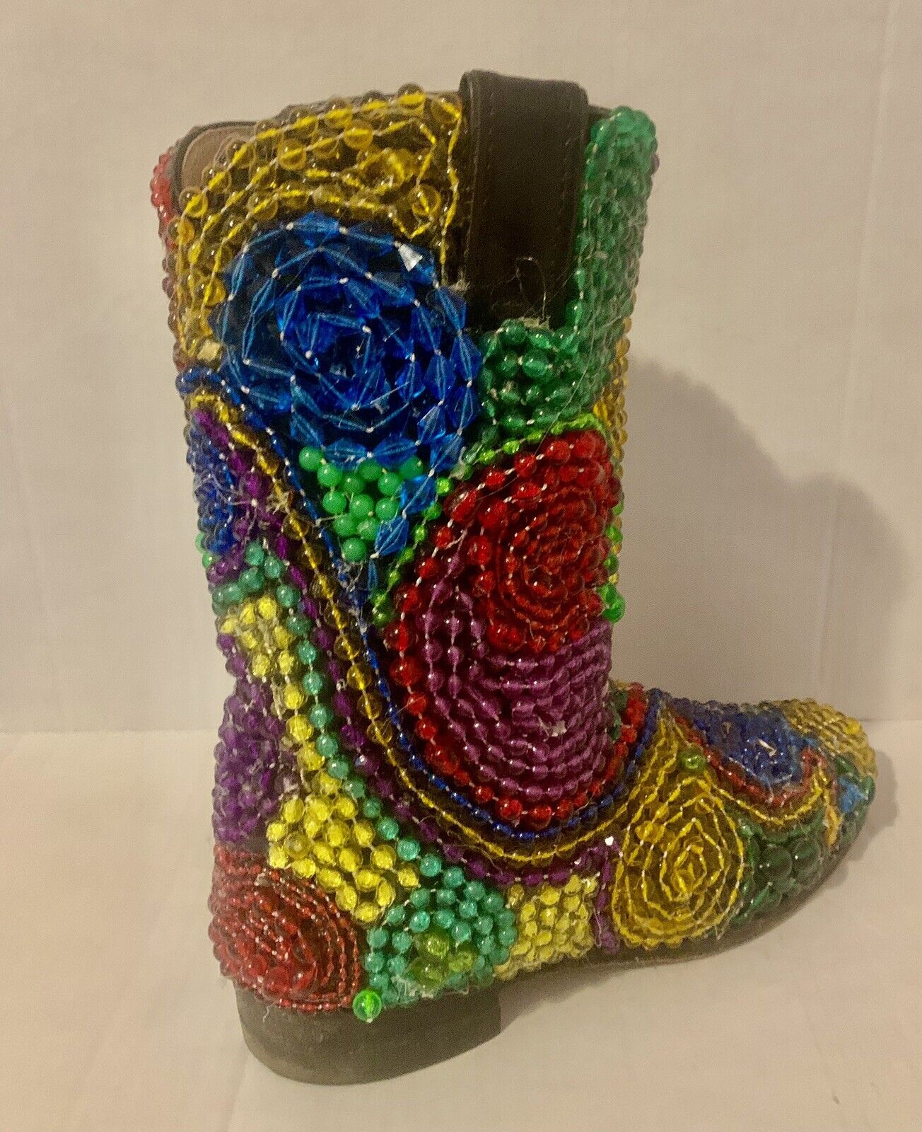 Hand Beaded Cowboy|Cowgirl Boot Southwestern Art  Home Decor| Hand Crafted