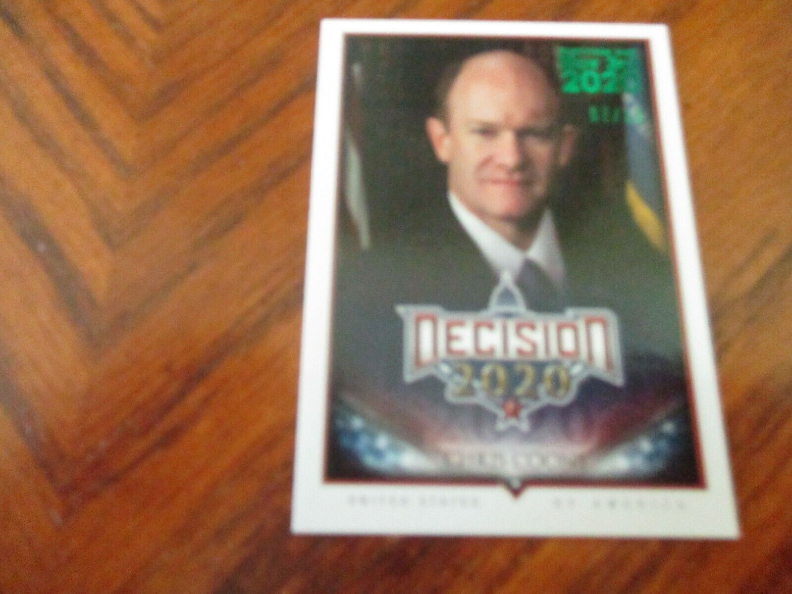 Decision 2020 Election Day Green Foil Chris Coons Card #450 Serial #7/10