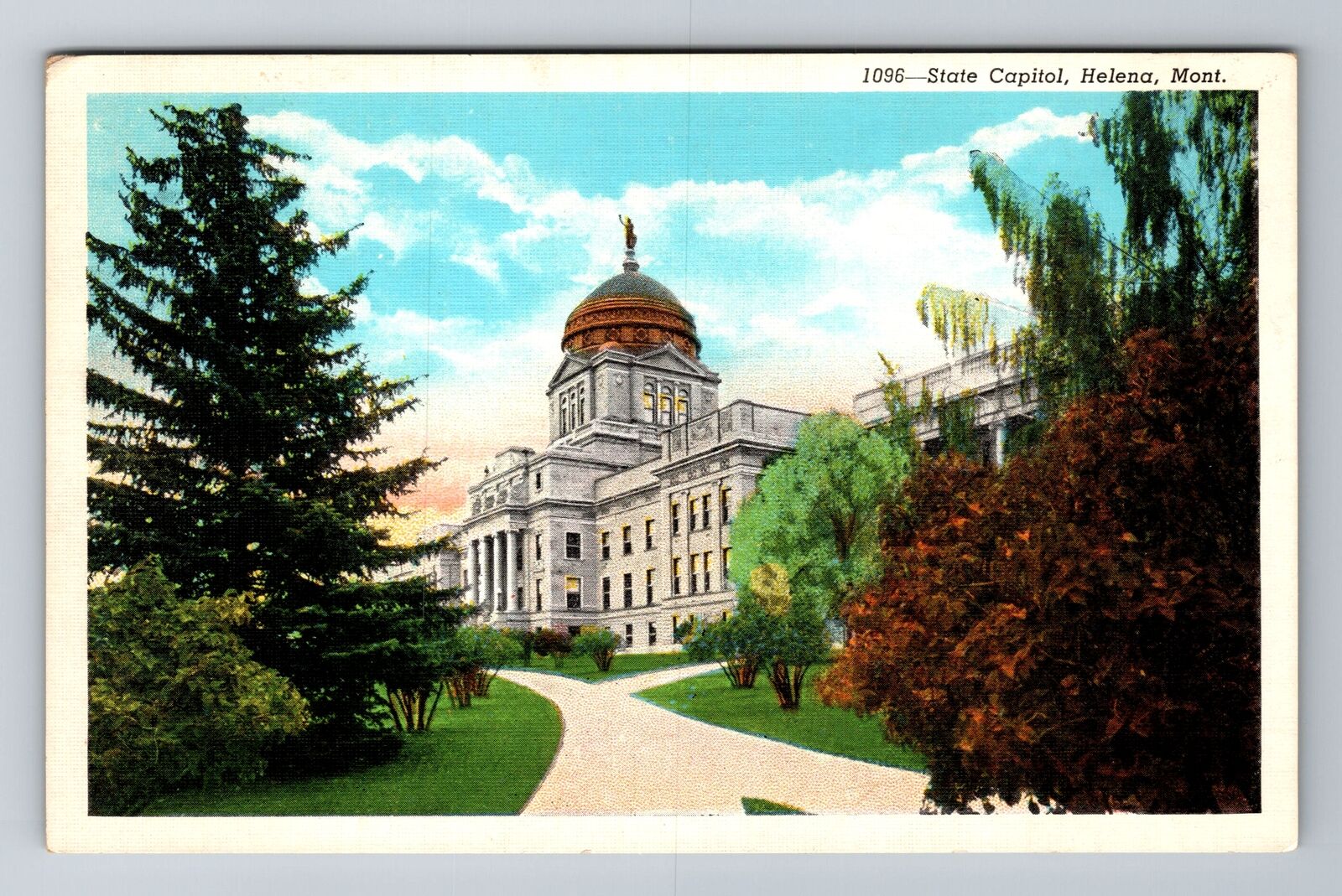 Helena MT-Montana, State Capitol, Antique Vintage Souvenir Postcard