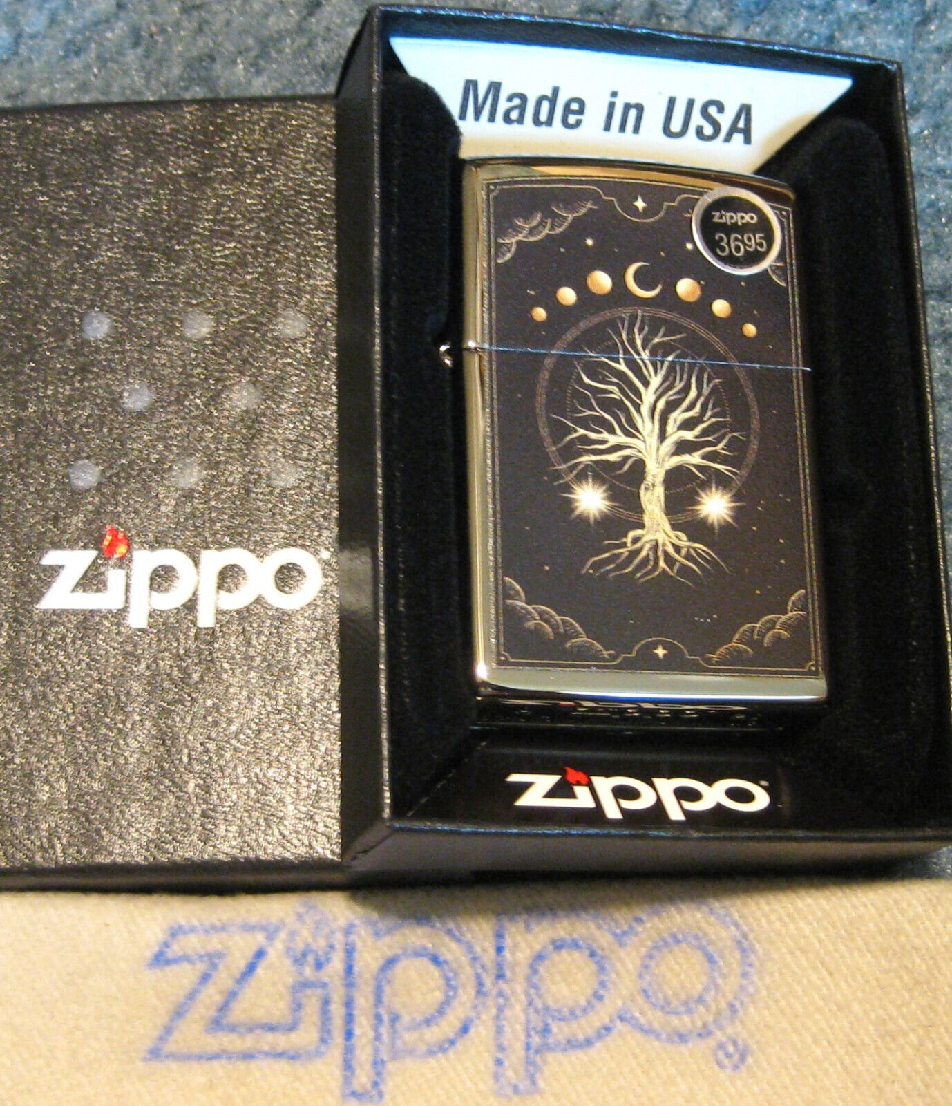 ZIPPO  MOONS Lighter MYSTIC NATURE DESIGN 48636 NEW Sealed MINT Tree of Life