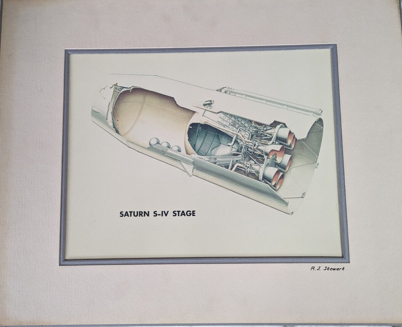 NASA Concept Artwork Saturn Rocket Mercury Gemini Apollo Skylab Vintage Space