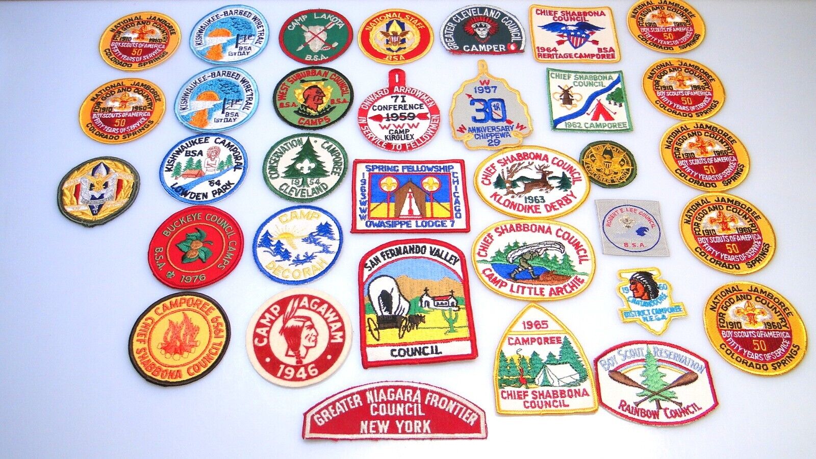 34 Vintage BSA Patches 40s to 70s OA & Misc. Patches