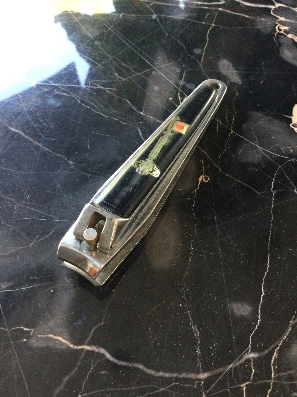 KAI Vintage Nail Clipper Golden Key With Spade 4 1/8”