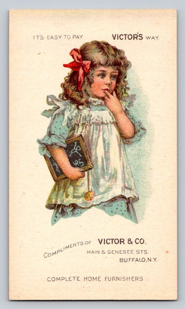 Victor Co Progressive Pedro Game Scorecard Home Furnishers Girl Buffalo NY P36