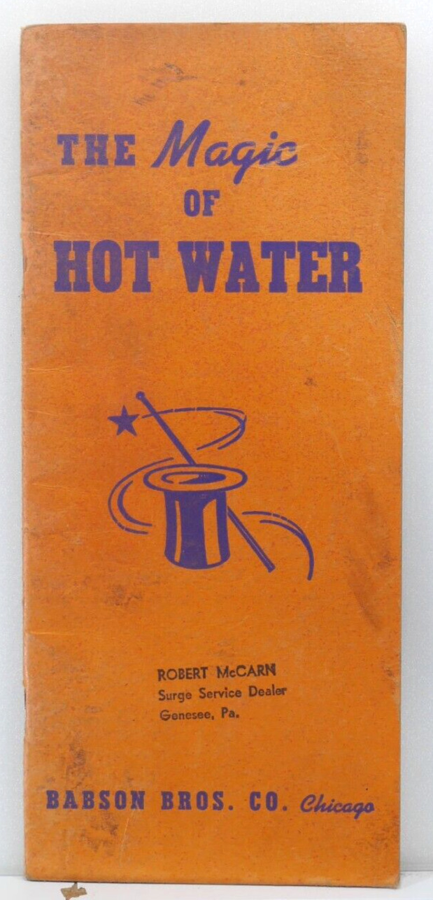 1941 Babson Bros Magic of Hot Water Dairy Farm Brochure Vintage Surge Cow Milker