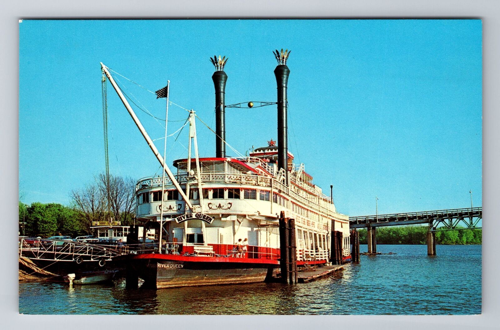Hannibal MO- Missouri, River Queen, Antique, Vintage Souvenir Postcard
