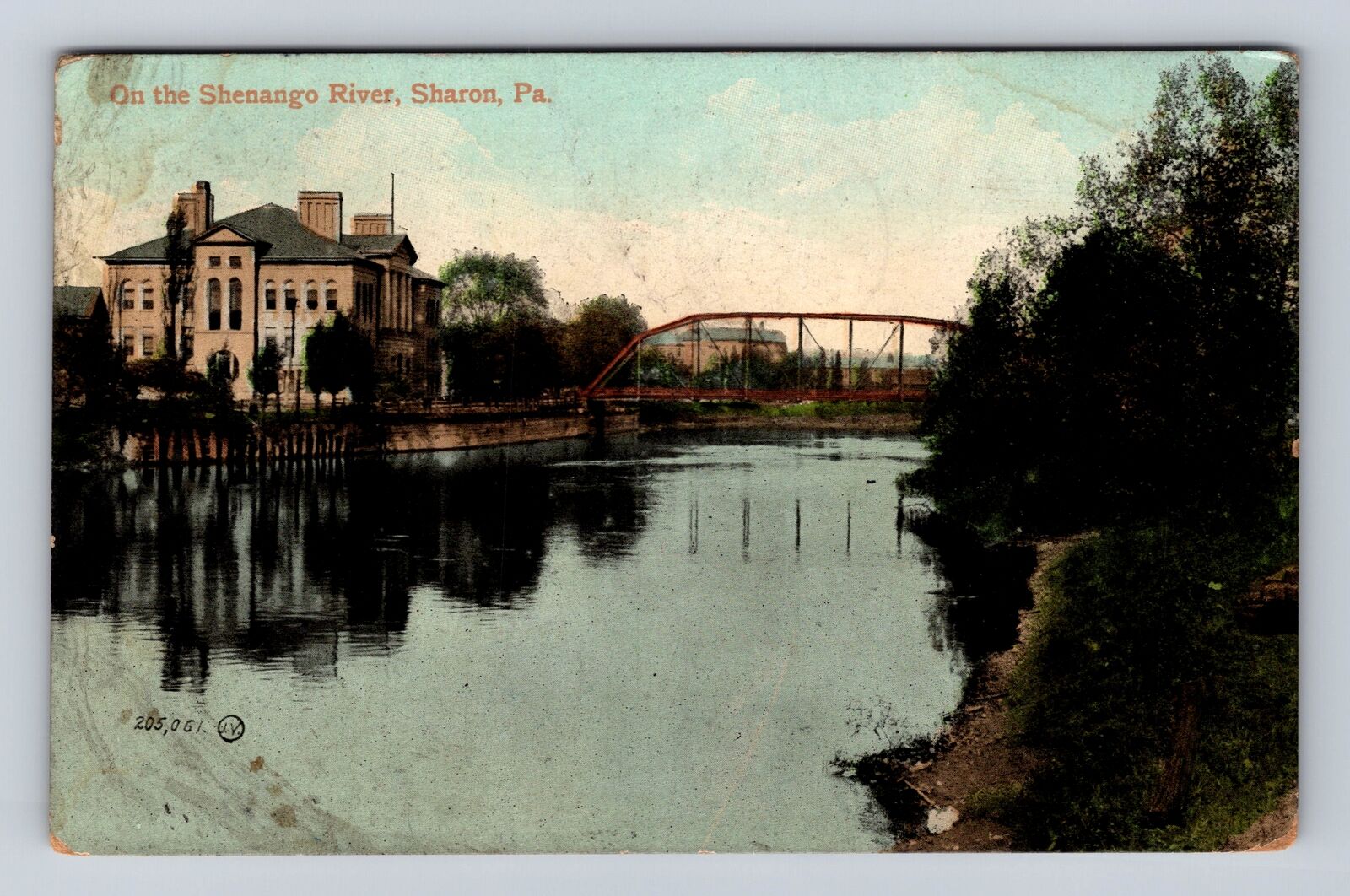 Sharon PA-Pennsylvania, On The Shenango River Antique, Vintage c1908 Postcard