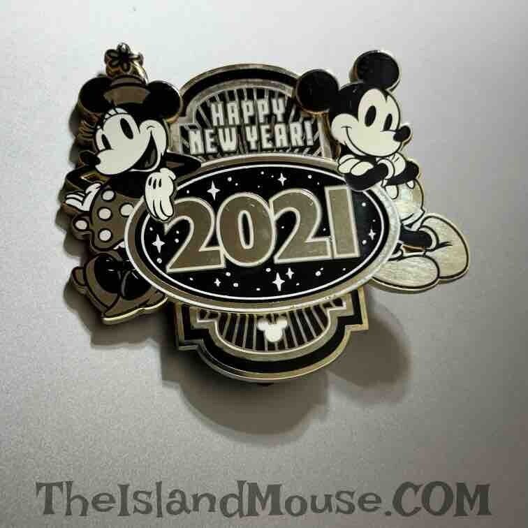 Disney 2021 Happy New Year Jumbo Mickey & Minnie Pin (U1:141709)