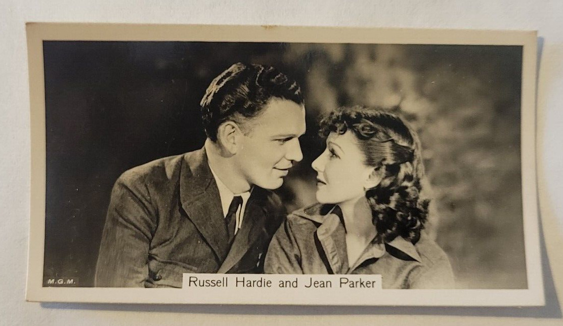 1937 Sinclair Film Stars Series 2 #62 Russell Hardie & Jean Parker (B)