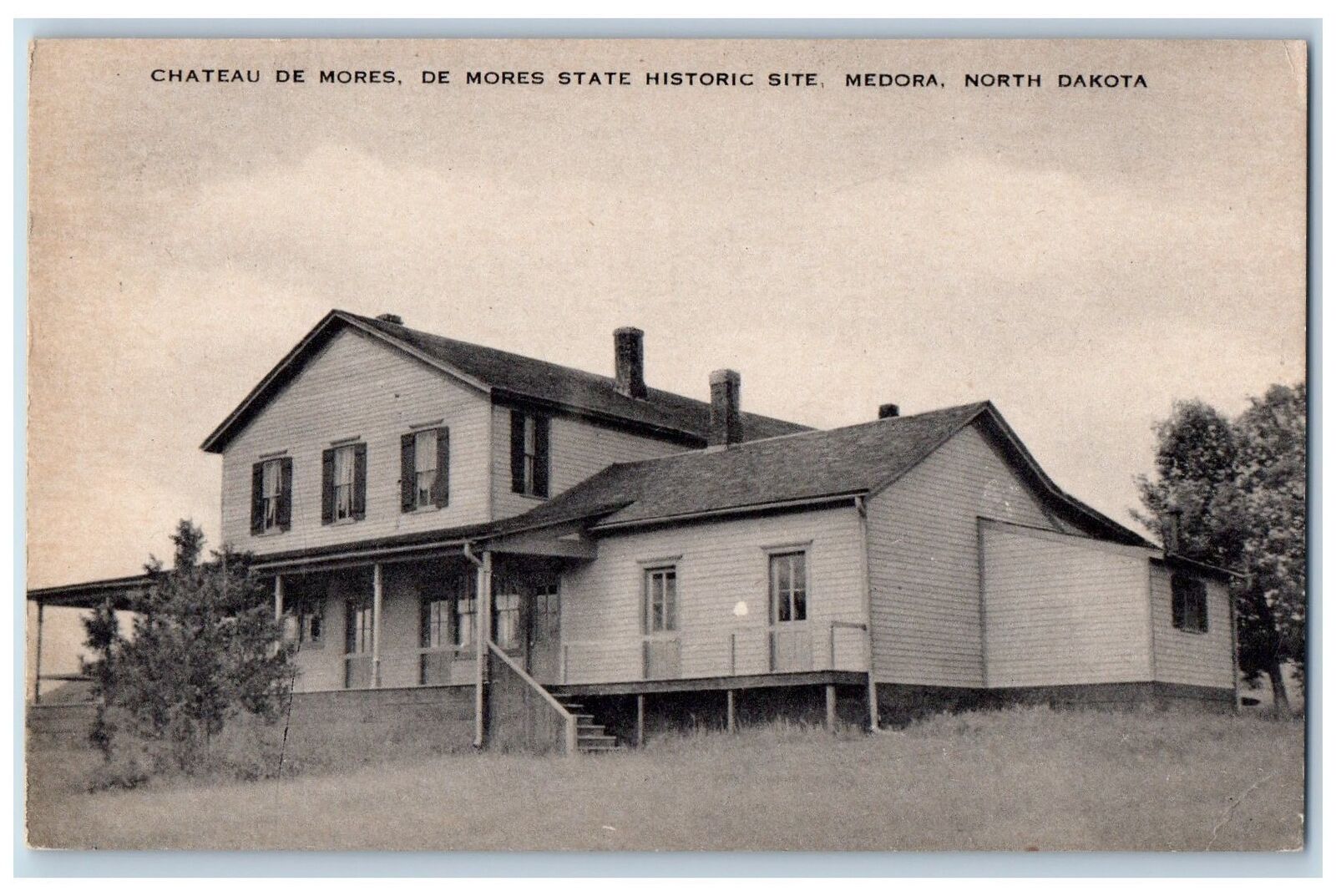 Medora North Dakota ND Postcard Chateau De Mores State Historic Site c1920's