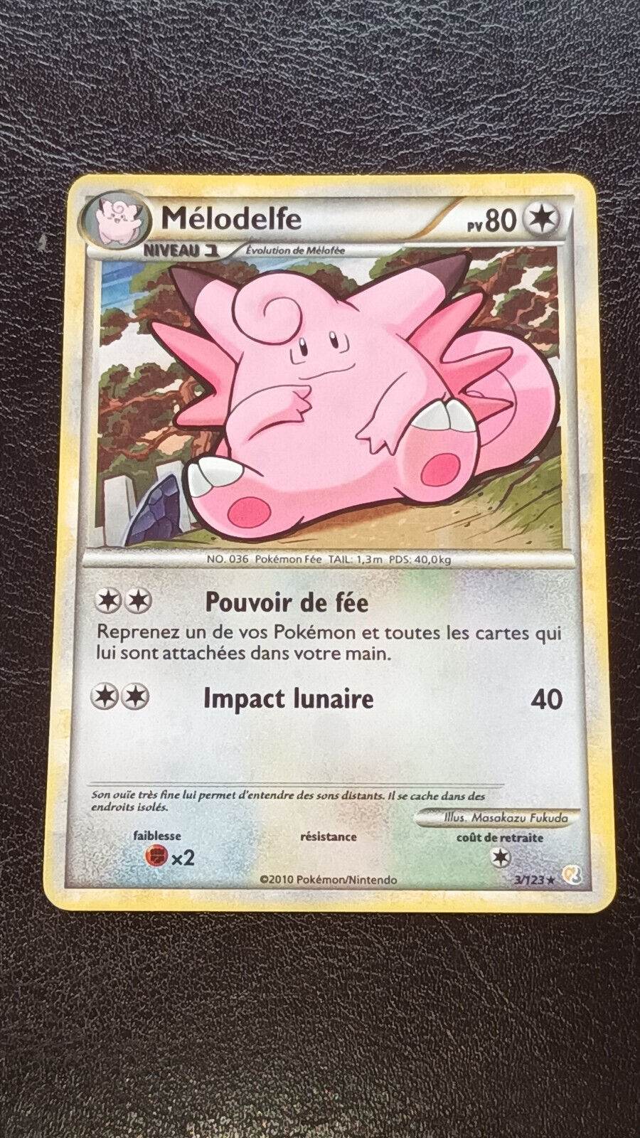 Melodelph 3/123 Holo - Pokemon Card - HGSS - Excellent Condition -