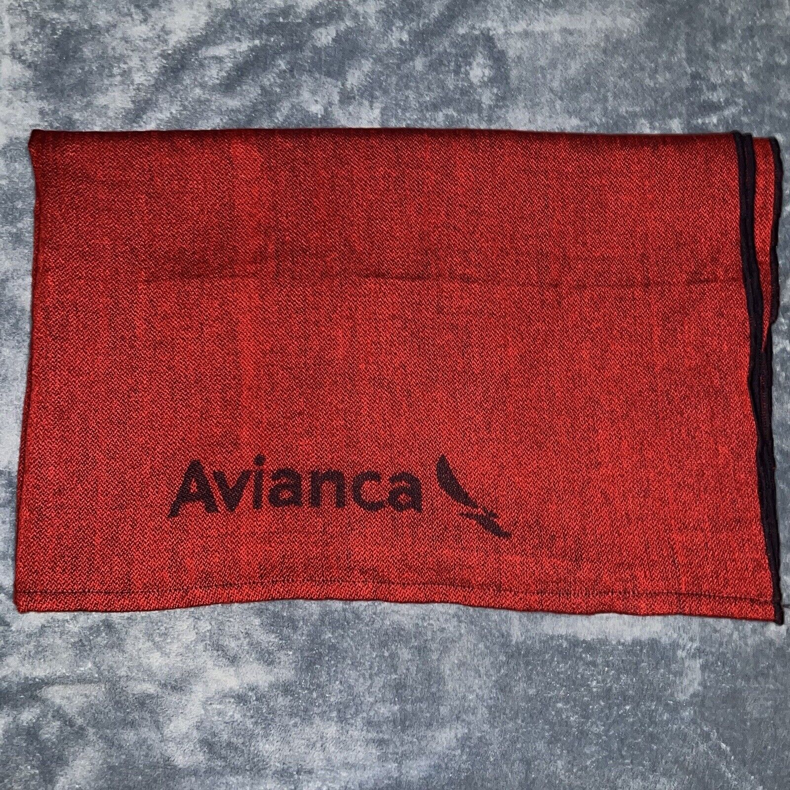 Avianca Airlines Blanket Colombia Airline Cabin Travel Throw Logo 60”x46” Vtg