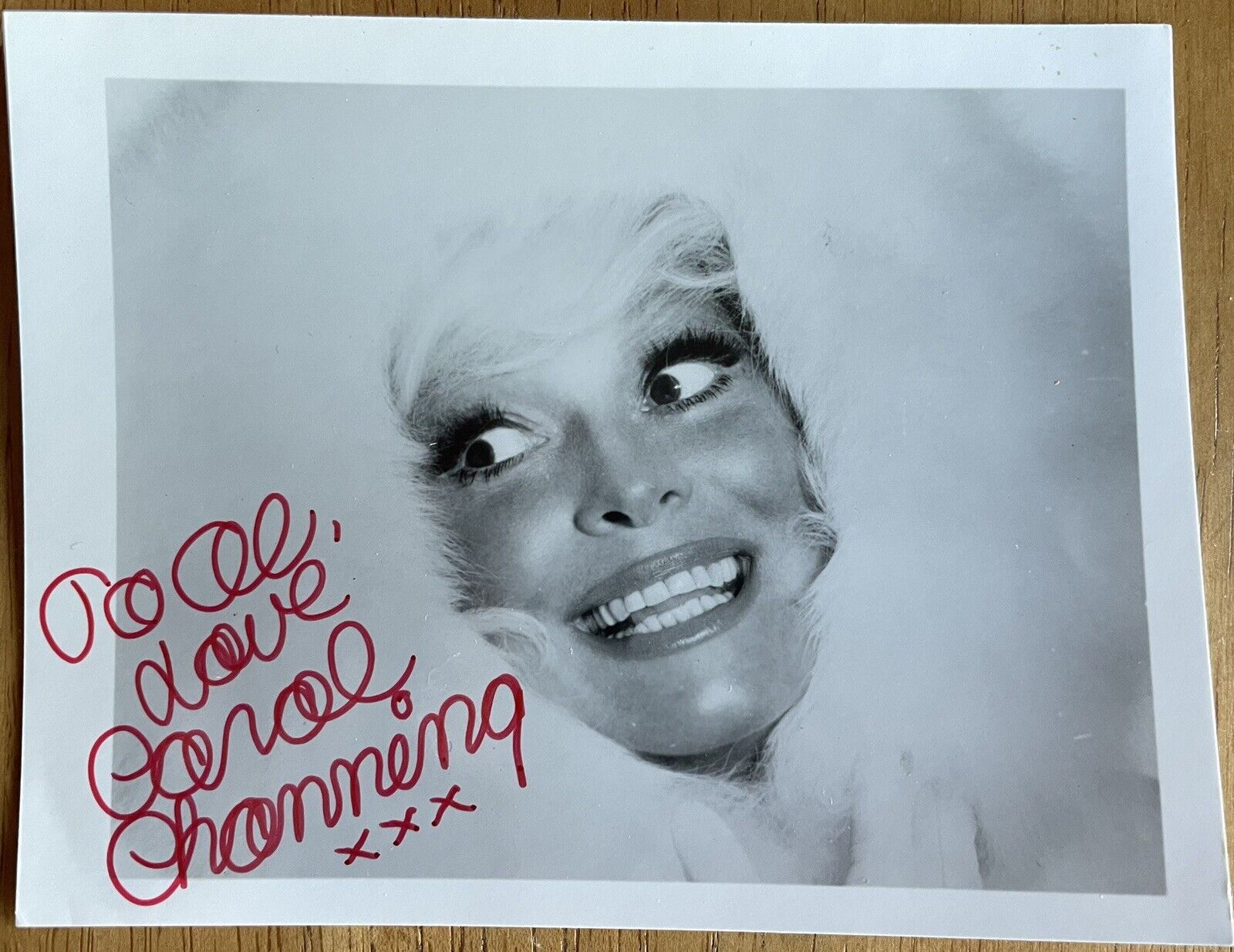 Comedian, Actress, Dancer Carol  Channing Autographed Photo