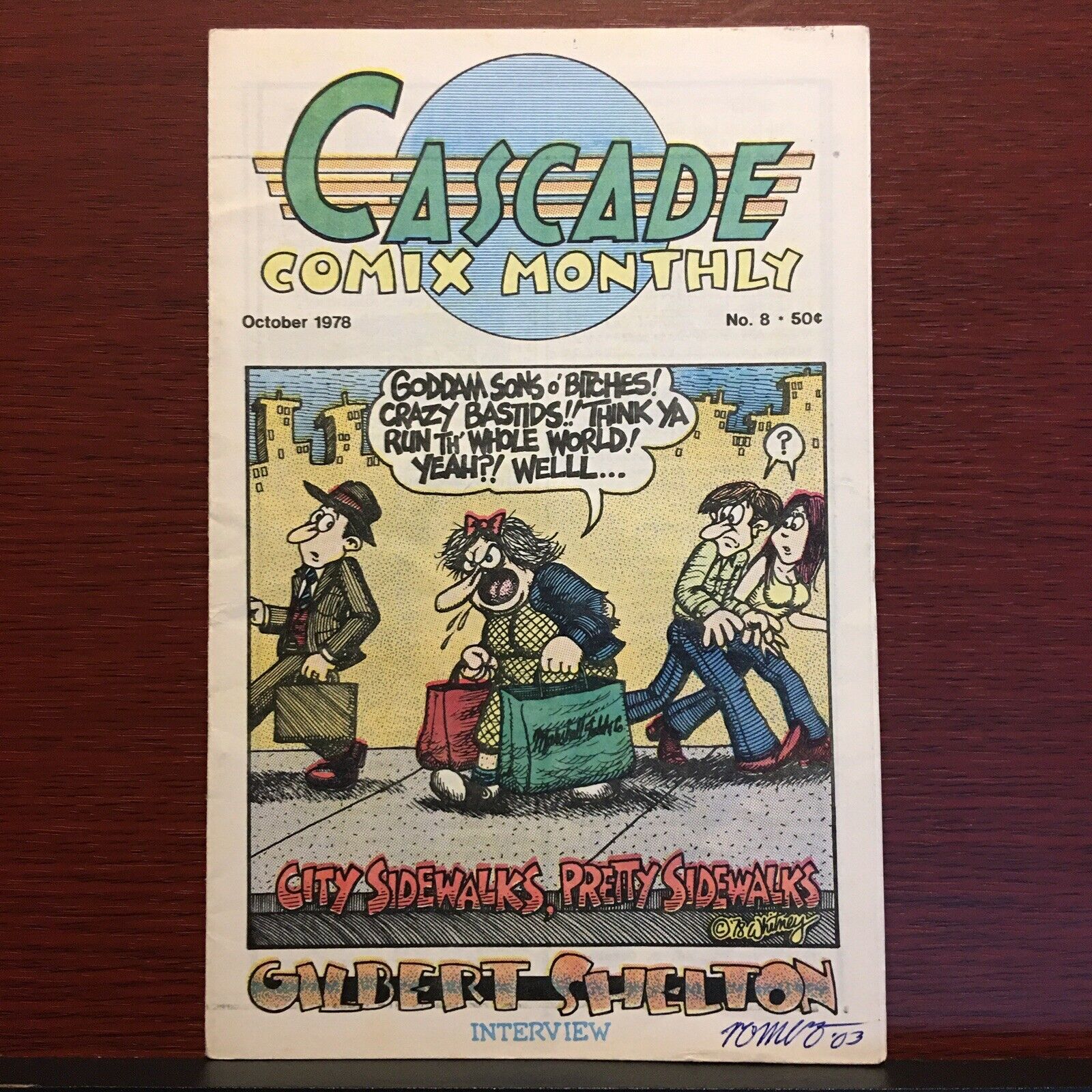 SIGNED by Artie Romero Cascade Comix Monthly #8 Gilbert Shelton Underground 1978