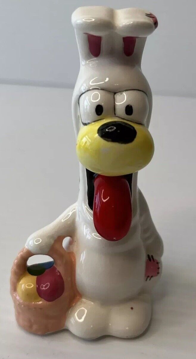 Vintage Enesco Dog Odie Garfield Cartoon Character Ceramic Figurine 1978 -1983