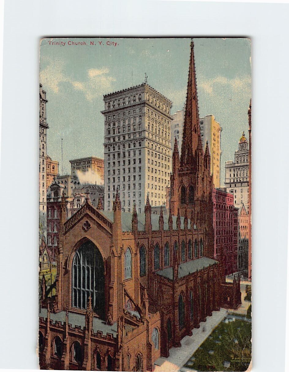 Postcard Trinity Church New York City New York USA