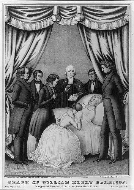 Photo:Death of William Henry Harrison 1