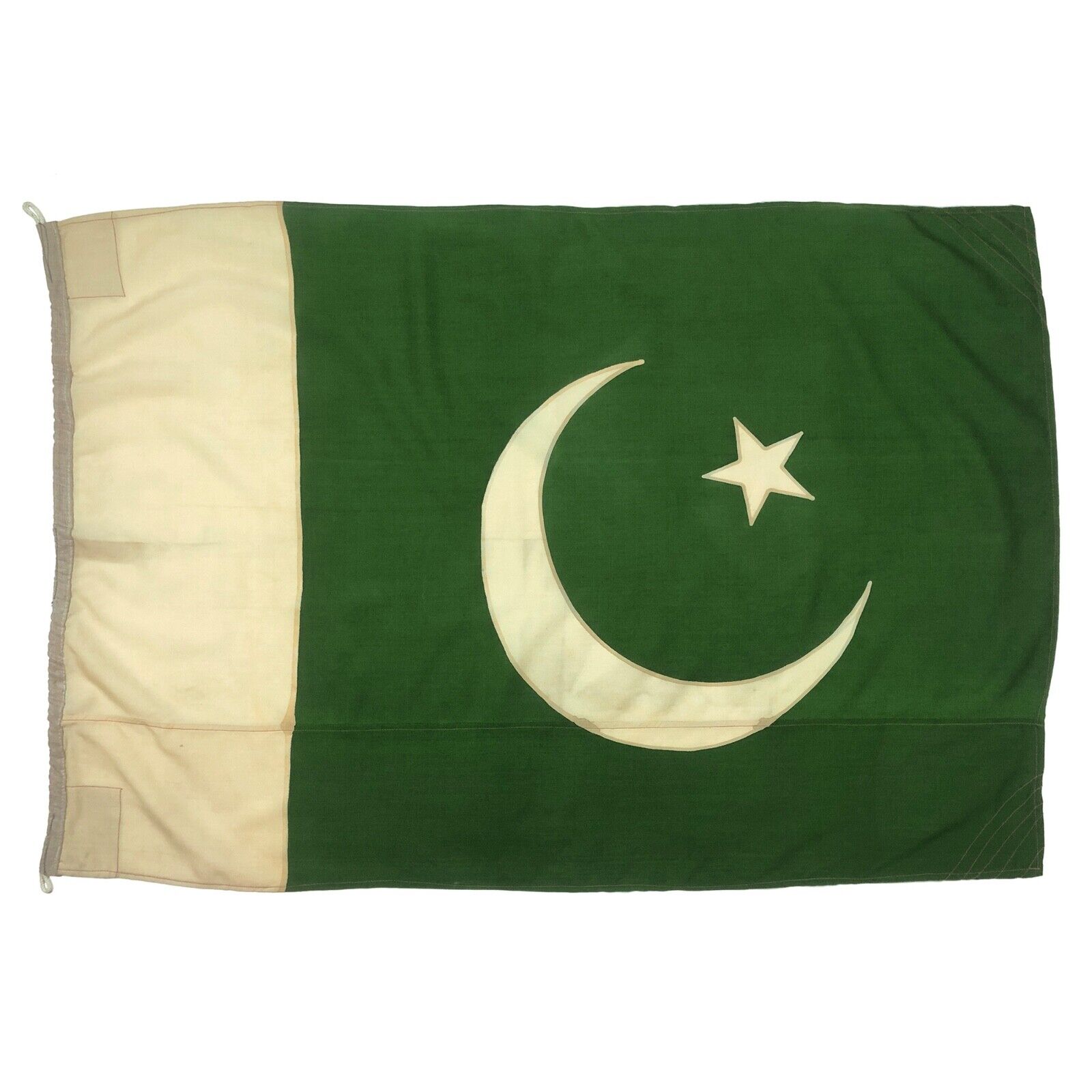Vintage Wool Pakistan Flag Nautical Cloth Old Islam Muslim Crescent Moon Star