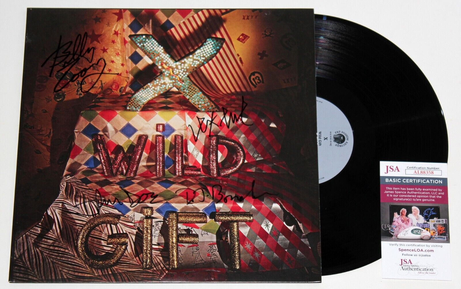 X BAND SIGNED WILD GIFT VINYL RECORD ALBUM LOS ANGELES RARE AUTOGRAPHED +JSA COA