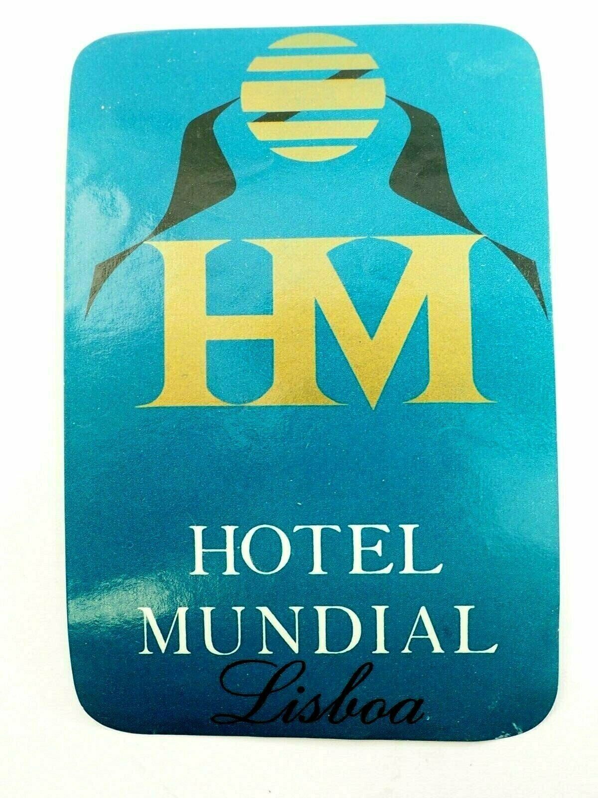 HM Hotel Mundial Lisboa Portugal Luggage Label