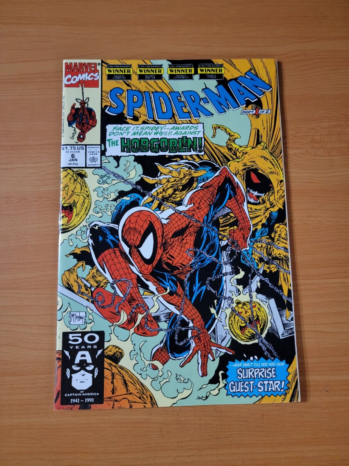 Spider-Man #6 Direct Market Edition ~ NEAR MINT NM ~ 1991 Marvel Comics