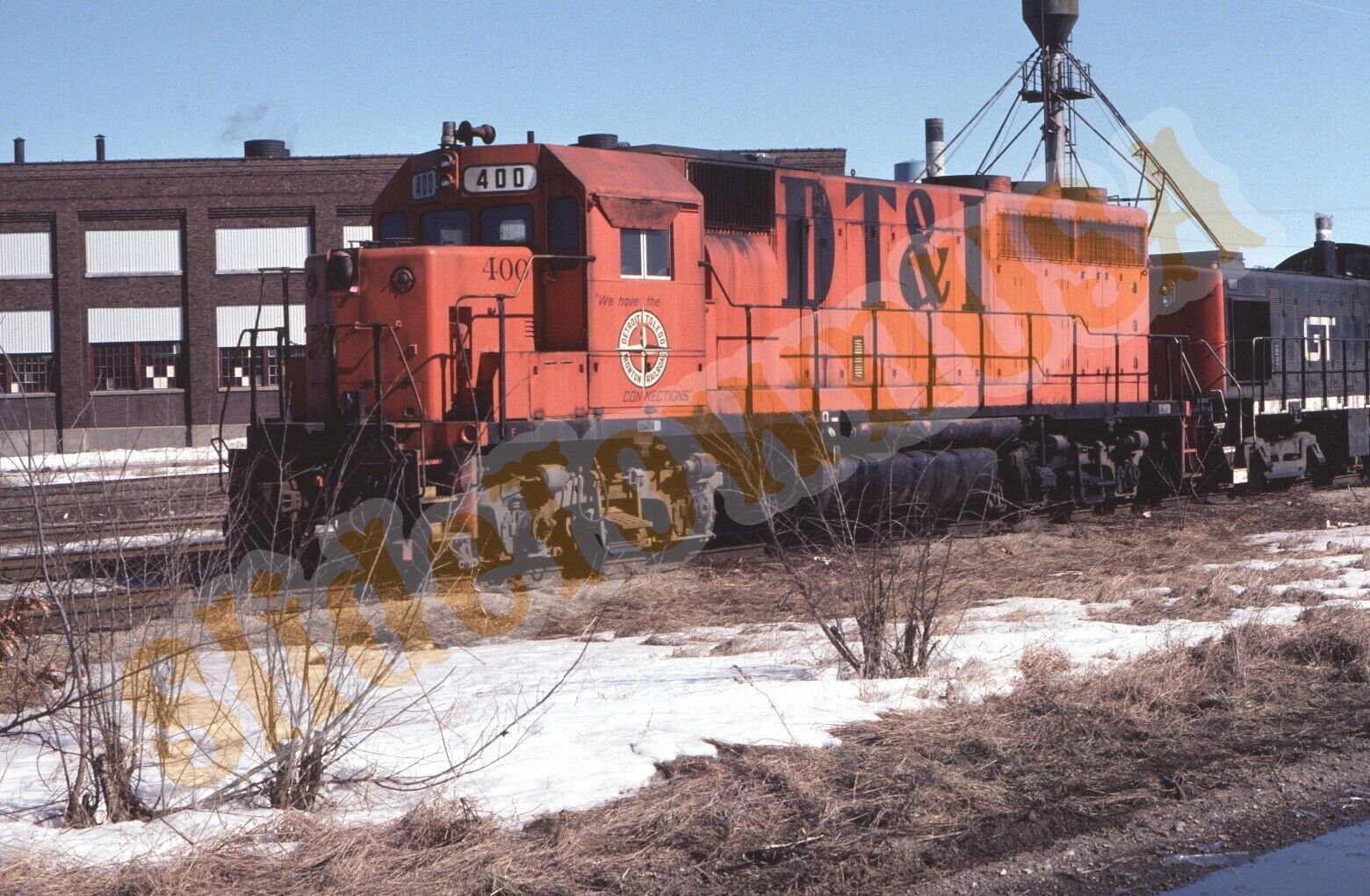 Vtg 1982 Train Slide 400 Detroit Toledo Ironton Railroad Engine X1Q013