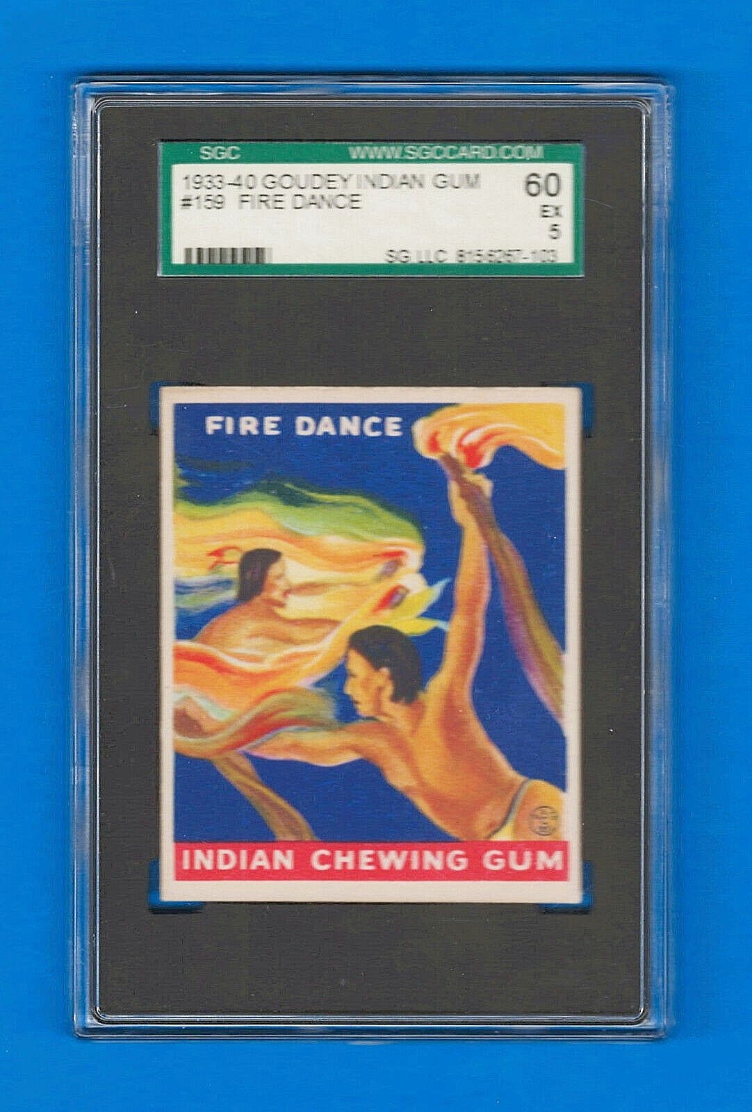1933-40 R73 Goudey Indian Gum #159 - FIRE DANCE - Series 216 - SGC 60  EXCELLENT