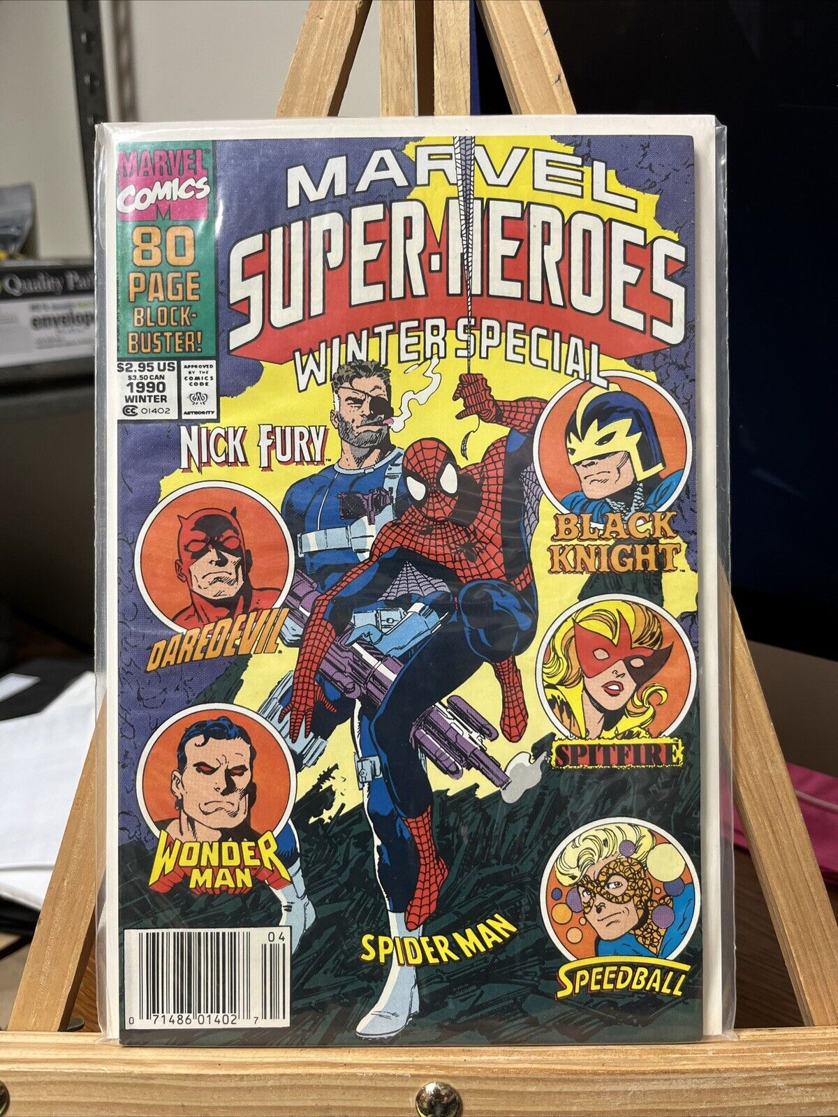 Marvel Super Heroes Winter Special 1990 Newsstand Spider-Man Daredevil Fury