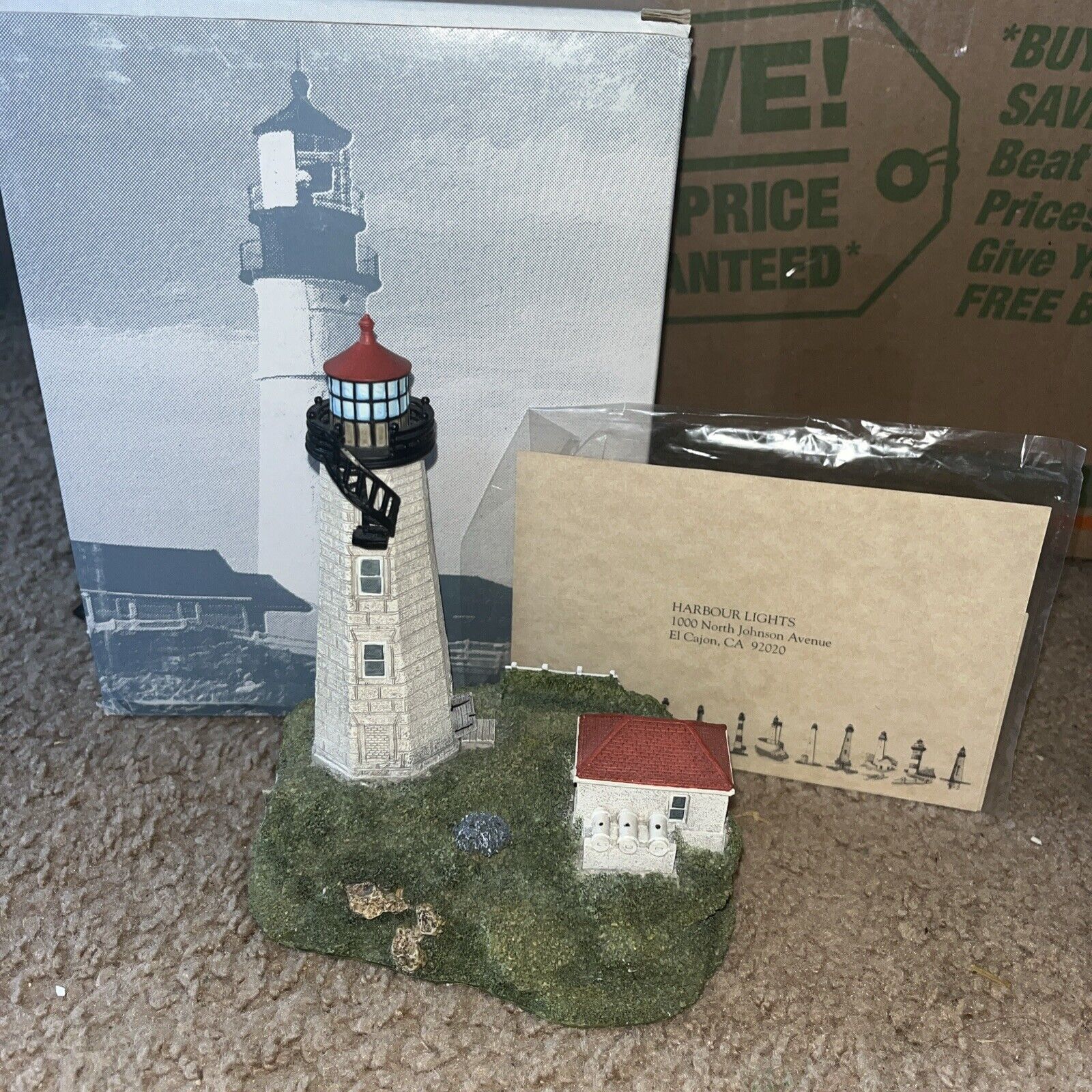 Harbour Lights HL216 Faulkner\'s Island, CT with box & COA-signed by Kim Andrews