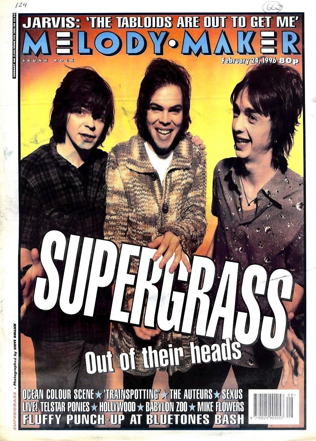 K1 MELODY MAKER NEWSPAPER COVER PAGE 15X11 SUPERGRASS 24/2/1996
