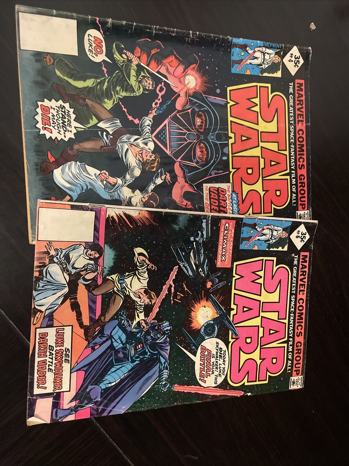 STAR WARS Comic Book Lot #4, 6 MARVEL Comics Group Bronze Age 1977-78