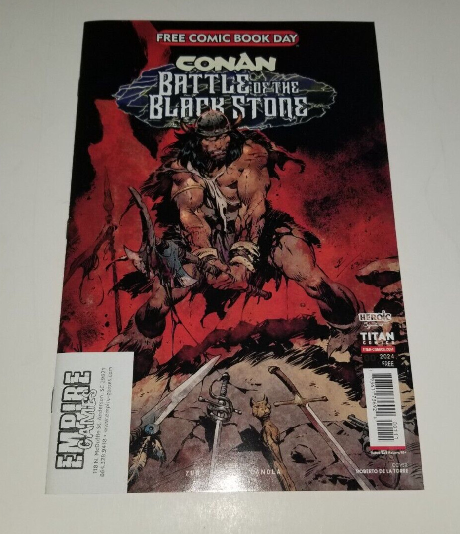 Conan the Barbarian Battle of the Black Stone Free Comic Book Day 2024 Stamped