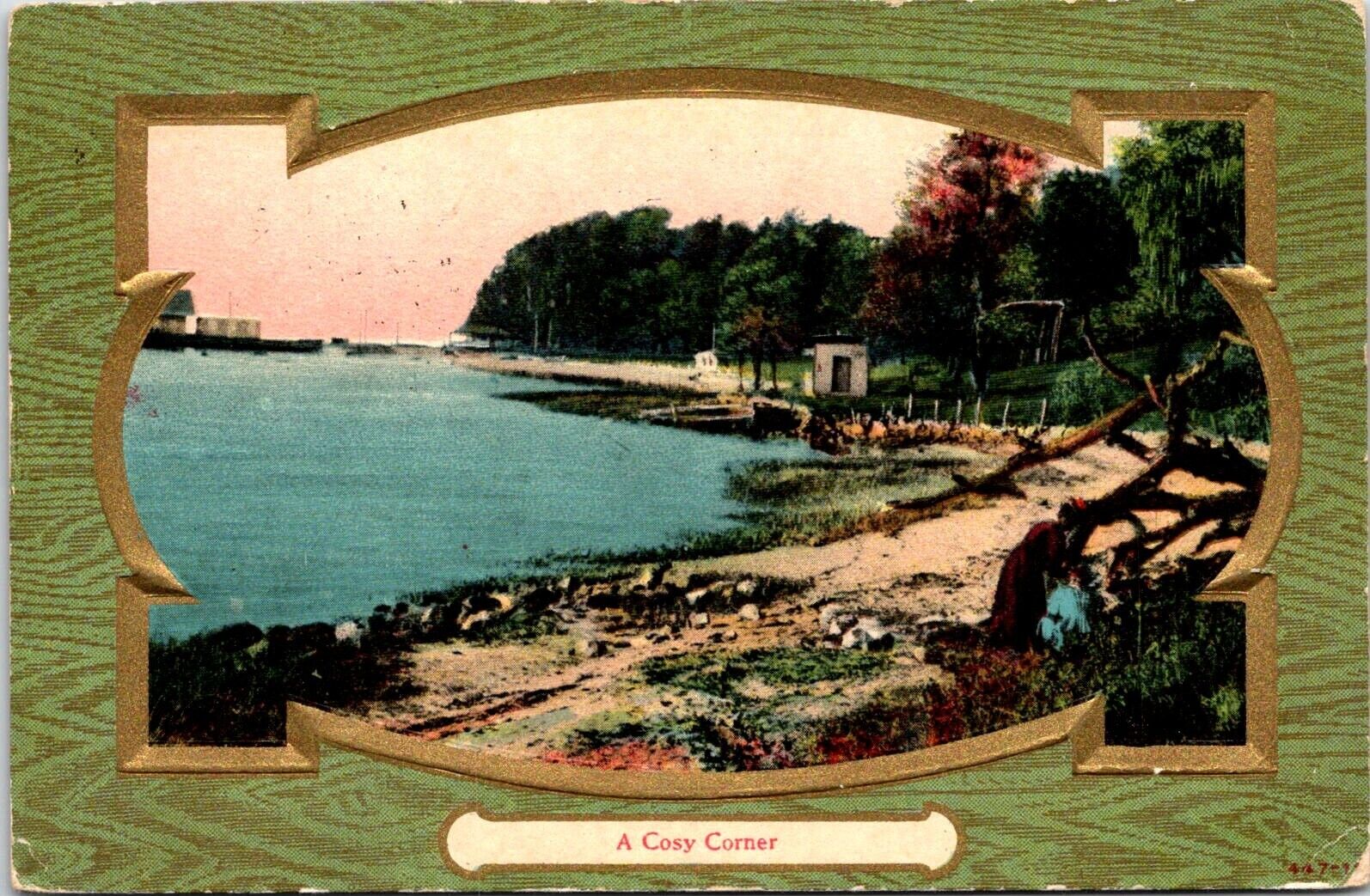 Postcard 1911 Cosy Corner Beach Postmarked Butler Ohio D91