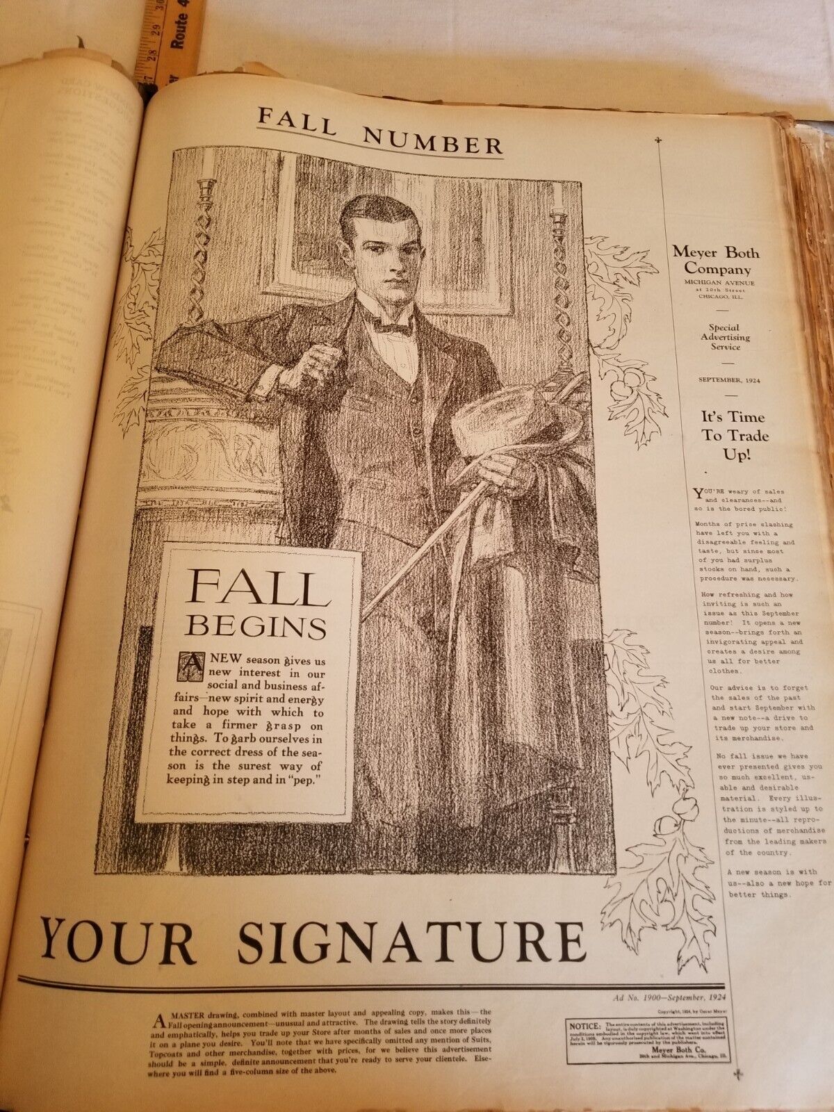 Vintage 1923-1924 MASSIVE Book On Bespoke Clothing / Tailored Suits / Fashion