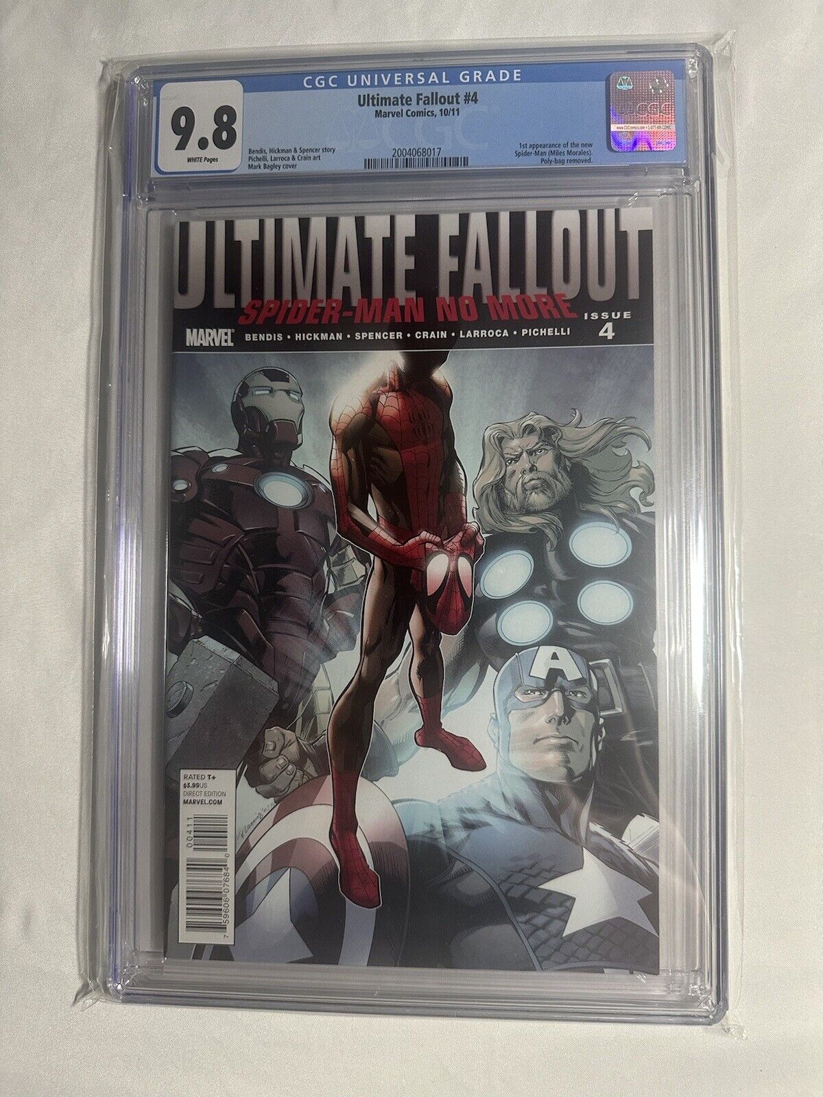 Ultimate Fallout #4 1st Print CGC 9.8 Absolutely Stunning 1st App Miles Morales