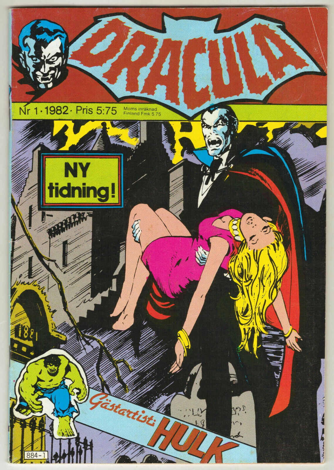 TOMB OF DRACULA #1 *SWEDISH EDITION* 1st app. of Dracula MARVEL COMICS 1982