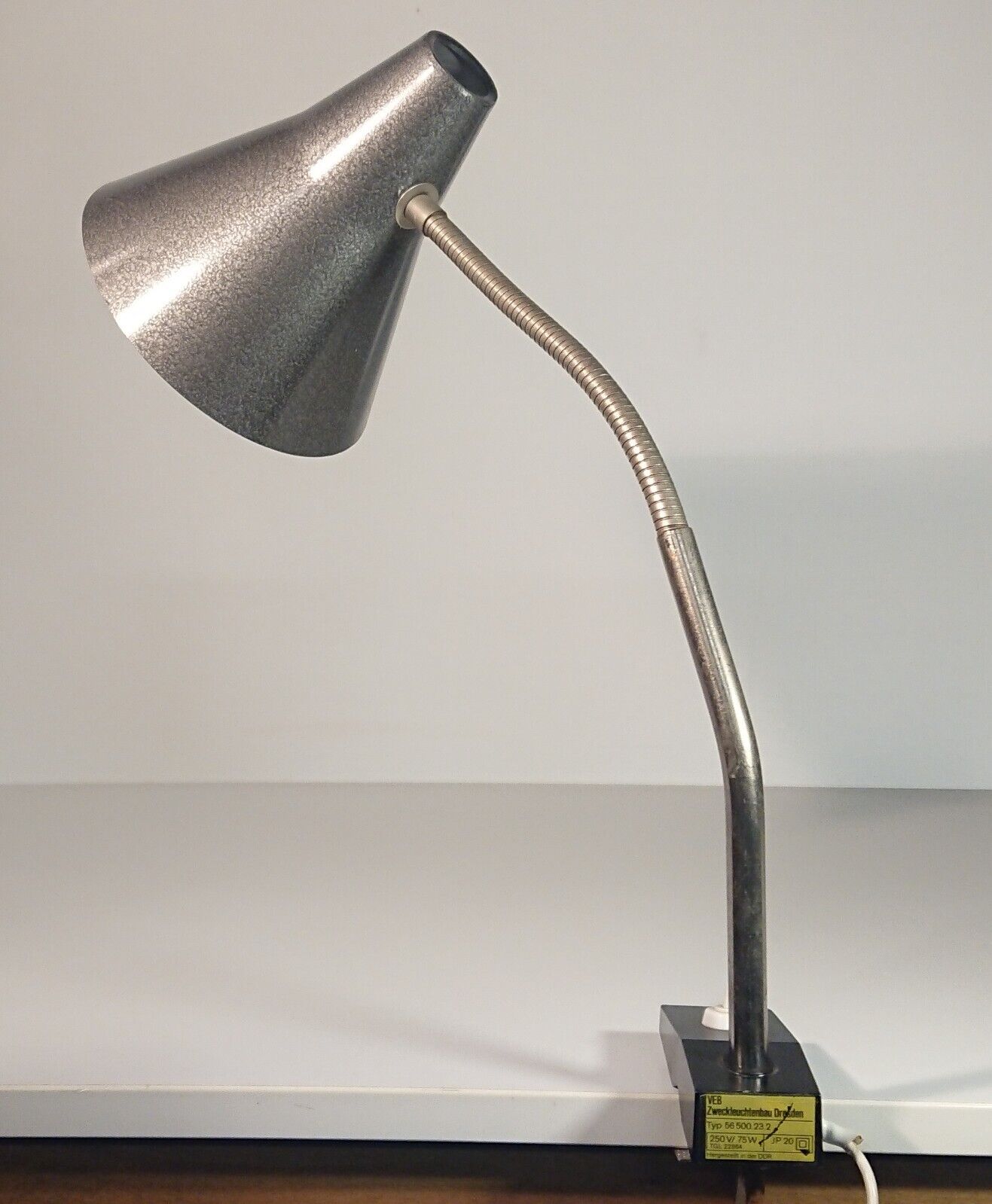 VEB Purpose Luminaire Construction Dresden Desk Work Clamp Lamp Loft