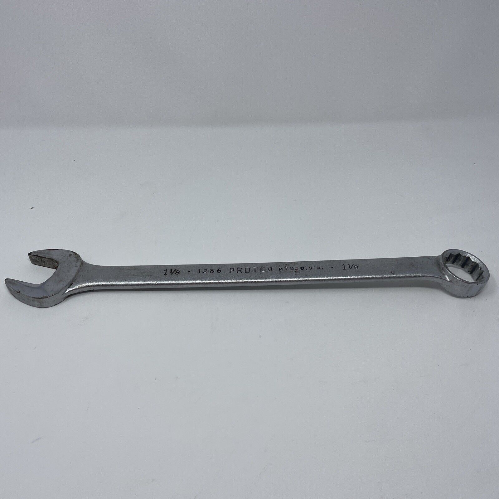 Proto (Since 1907) Professional Combination SAE 1-1/8 Inch Wrench (1236) 12 Pt