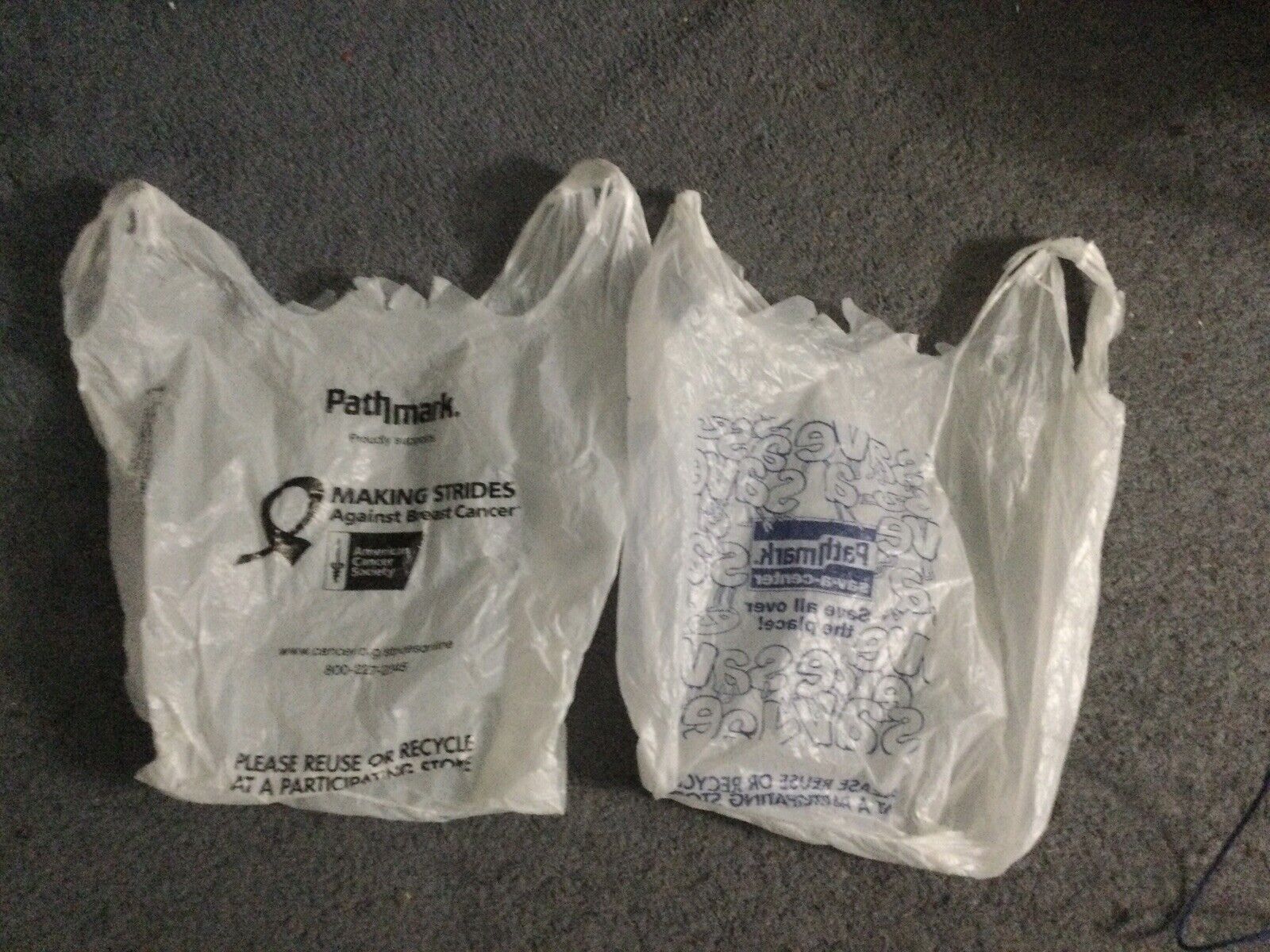 Vintage Pathmark Blue Plastic Shopping Bag Reusable Used appr. 23\