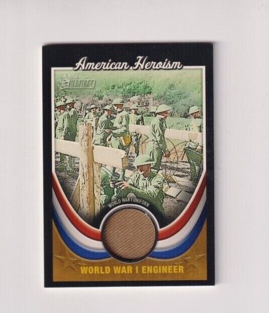 2009 TOPPS AMERICAN HERITAGE COLLECTION WORLD WAR 1 UNIFORM RELIC CARD #AH-WW12