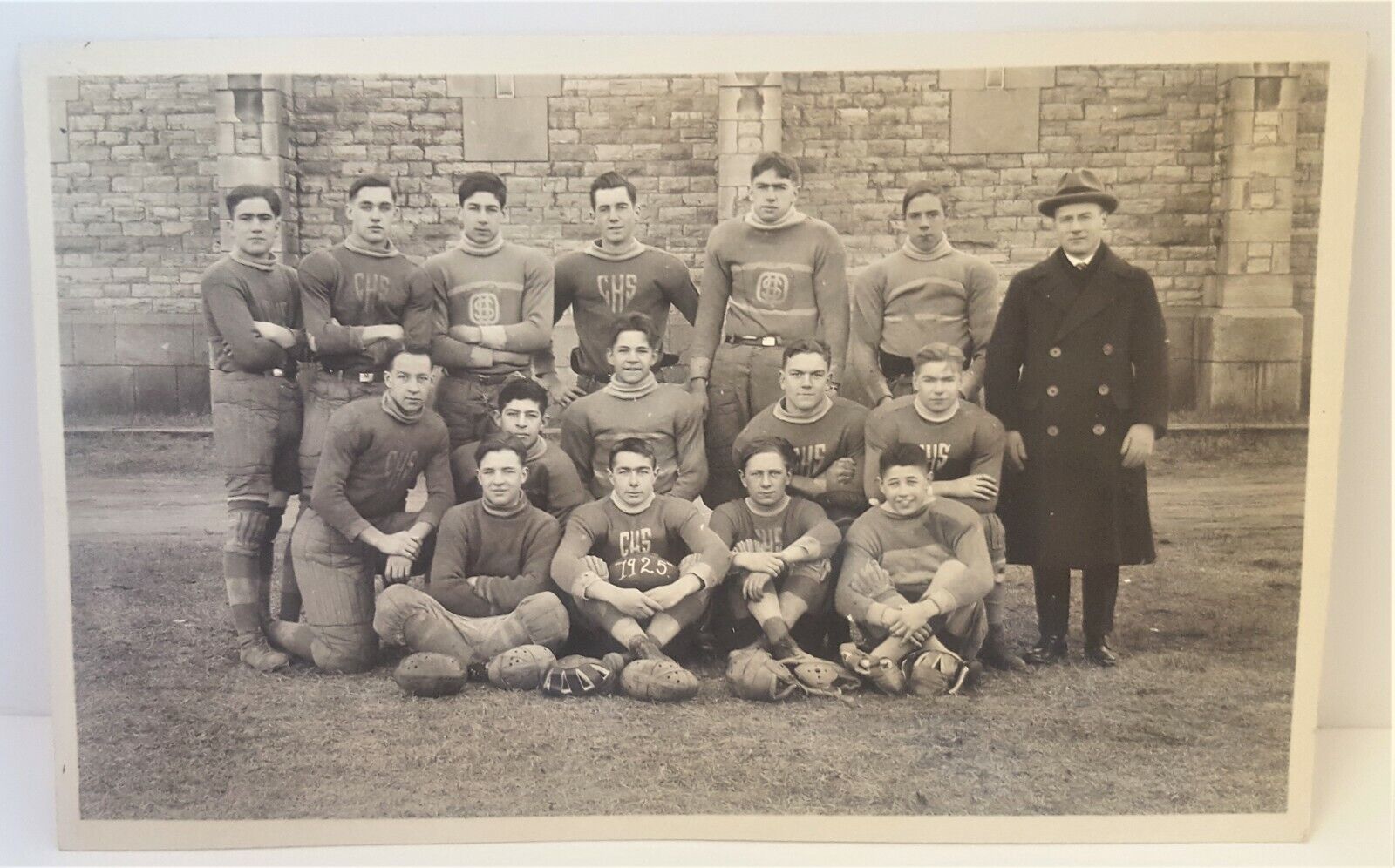 RPPC Canada Postcard CHS Football Team 1925 Antique