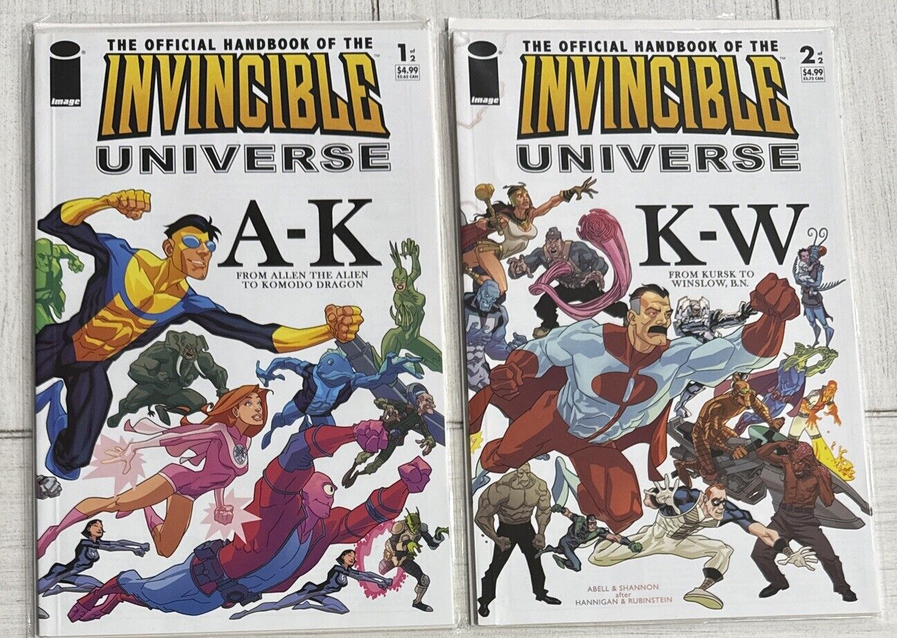Invincible Universe Official Handbook 1 & 2 (Image Comics '07) NM Unread A-K K-W