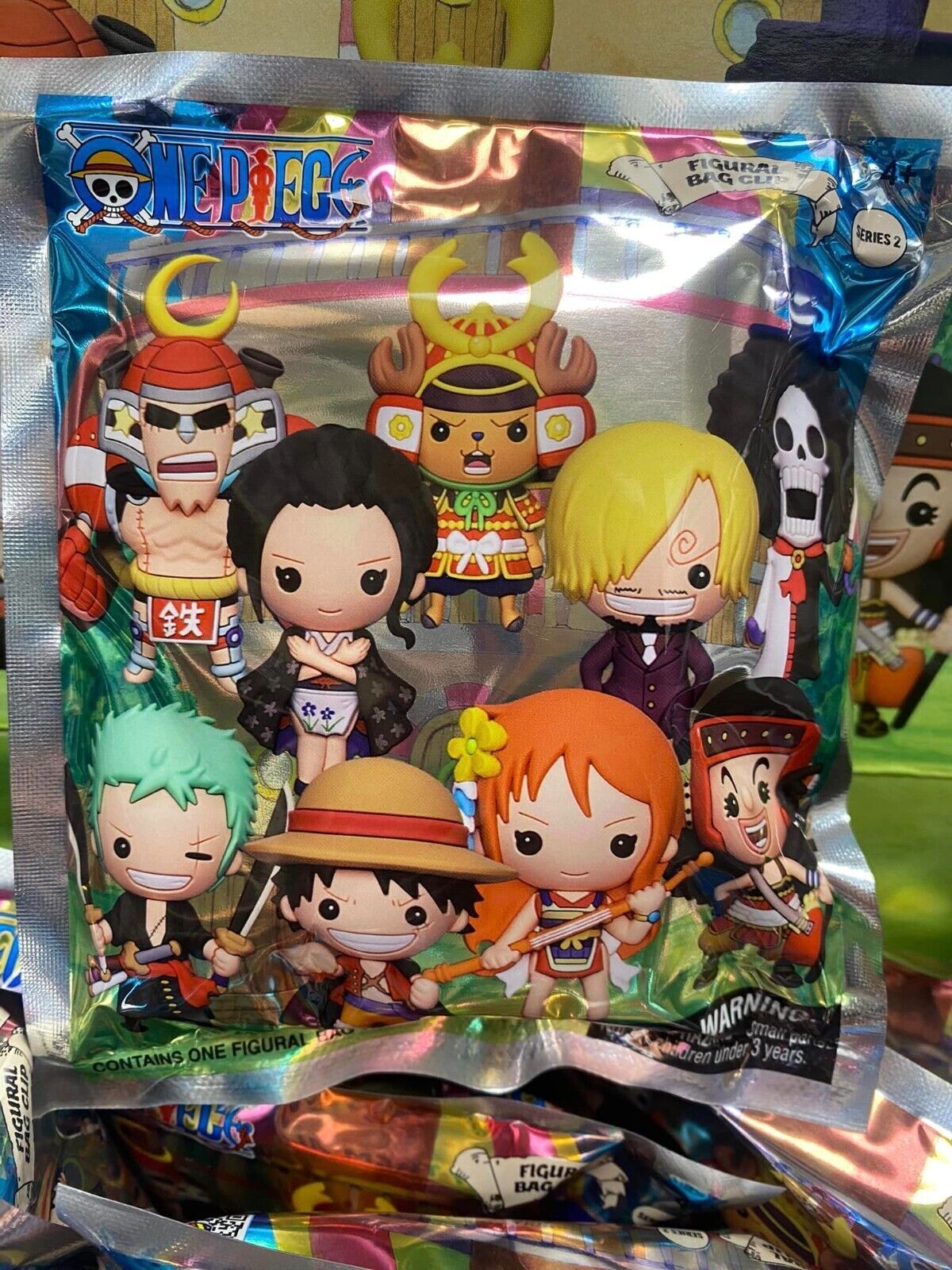 One Piece 3D Foam Bag Clip Series 2 -  1 x Mystery Blind Bag Unopened Sold As Is