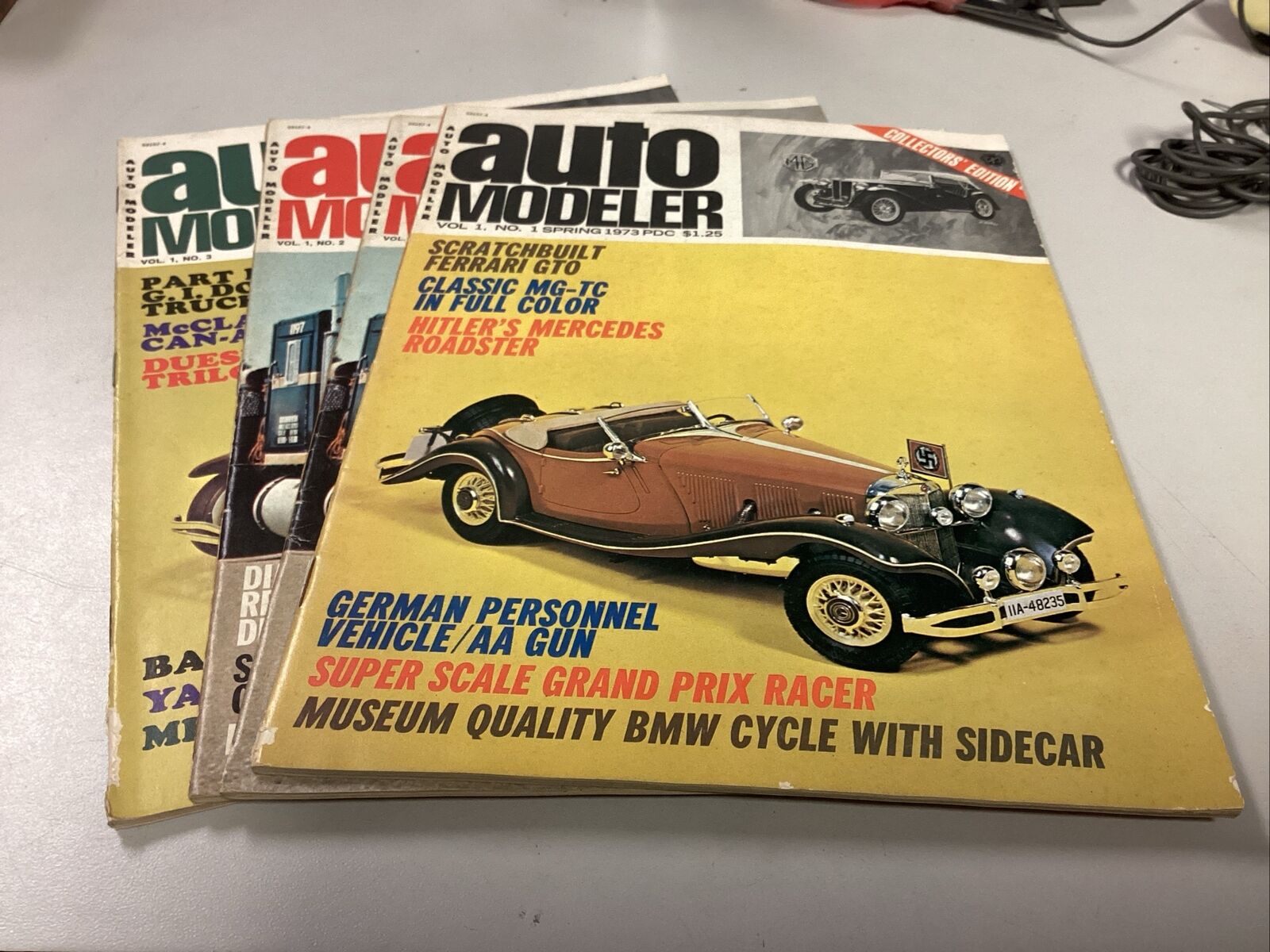 Vintage 1973 Auto Modeler Magazine Lot Of 4 Volume 1 Nos. 1, 2, 3 High Grade