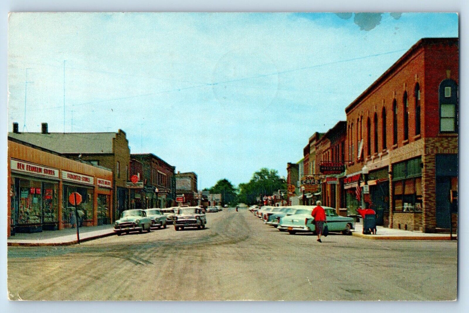 Waterville Minnesota MN Postcard Main Street Exterior View c1962 Vintage Antique