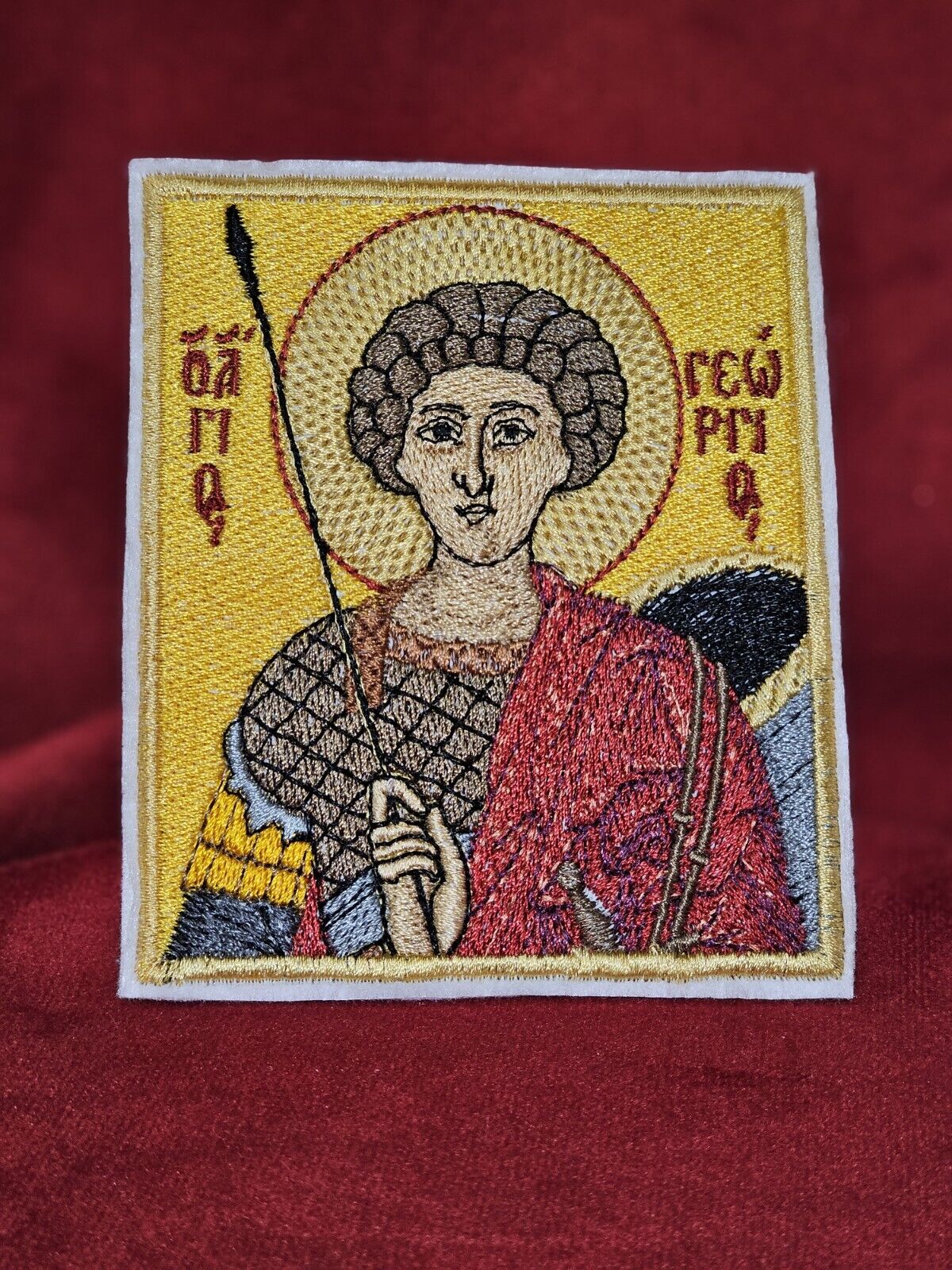 Handcrafted St. George Mini Pocket Icon - 3 1/4x3 3/4 Inches