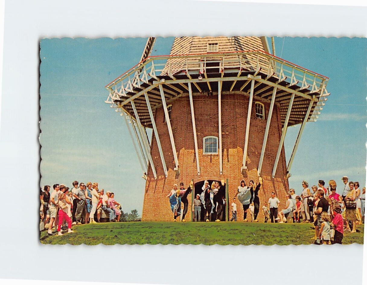 Postcard De Zwaan Windmill Holland Michigan USA