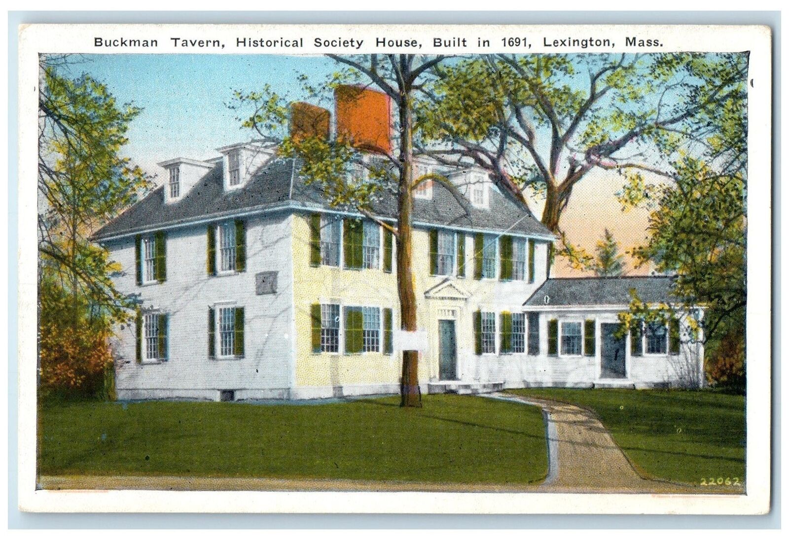 c1950\'s Buckman Tavern Historical Society House Built 1691 Lexington MA Postcard