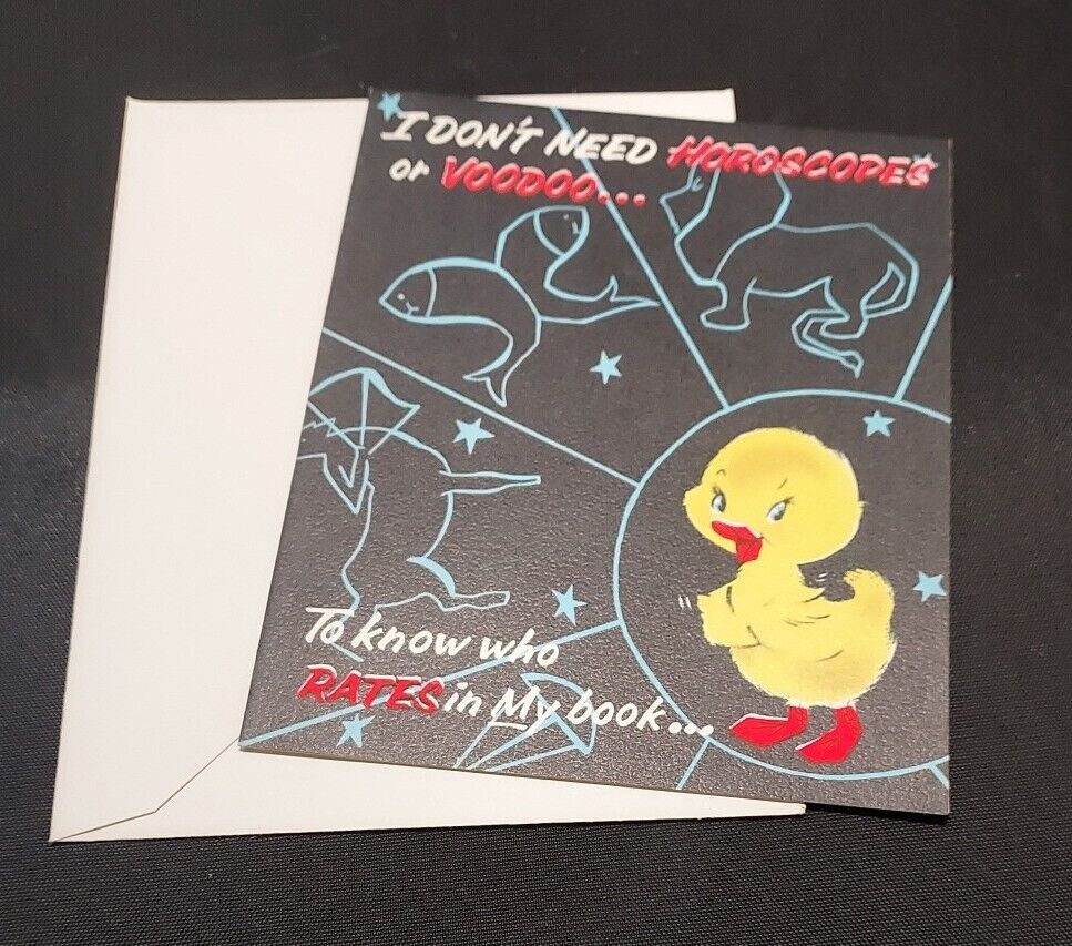 Vintage Norcross Greeting Card, Duck, Unused 